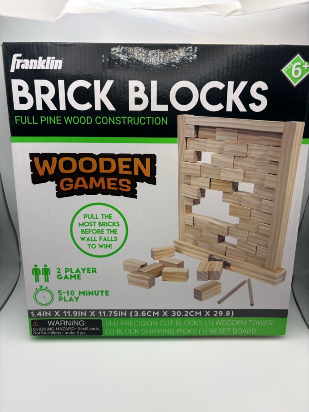 Franklin Brick Blocks Wooden Games - Pine Wood Construction
